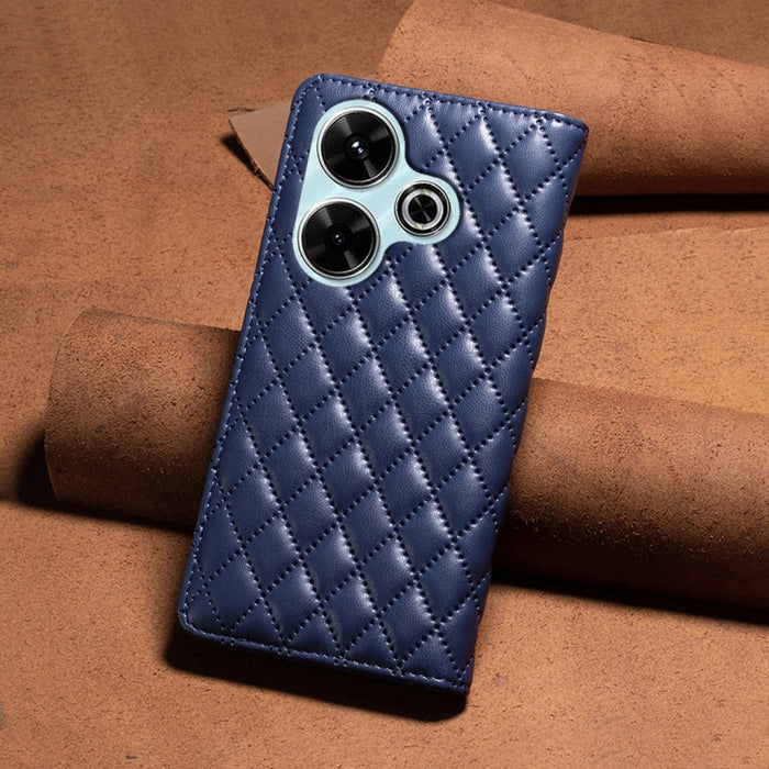 Estuche para teléfono con tapa de cuero magnético Diamond Lattice, For Xiaomi Poco M6 4G / Redmi 13 4G, For Xiaomi Redmi Note 13 Pro 4G Global, For Xiaomi Poco M6 Pro 4G, For Xiaomi Redmi A3, For Xiaomi Redmi Note 13 4G Global, For Xiaomi Redmi K70E   ...