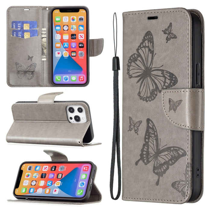 Estuche para teléfono de cuero con dos mariposas en relieve, For Xiaomi Redmi Note 13 Pro 4G Global, For Xiaomi Poco M6 Pro 4G, For Xiaomi Redmi Note 13 4G Global, For Xiaomi Redmi Note 13, For Xiaomi Redmi 13C, For Xiaomi Redmi Note 13 Pro+ 5G        ...
