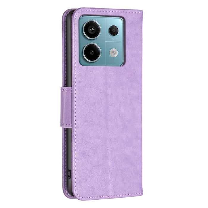 Estuche para teléfono de cuero con dos mariposas en relieve, For Xiaomi Redmi Note 13 Pro 4G Global, For Xiaomi Poco M6 Pro 4G, For Xiaomi Redmi Note 13 4G Global, For Xiaomi Redmi Note 13, For Xiaomi Redmi 13C, For Xiaomi Redmi Note 13 Pro+ 5G        ...