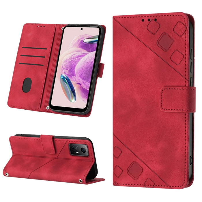 Estuche para teléfono de cuero en relieve con tacto de piel, For Xiaomi Redmi K70 / K70 Pro, For Xiaomi 13T, For Xiaomi Poco F5 5G/Redmi Note 12 Turbo, For Xiaomi Poco F5 Pro 5G/Redmi K60, For Xiaomi Redmi Note 12S 4G Global, For Xiaomi Poco C51 / A2+ ...