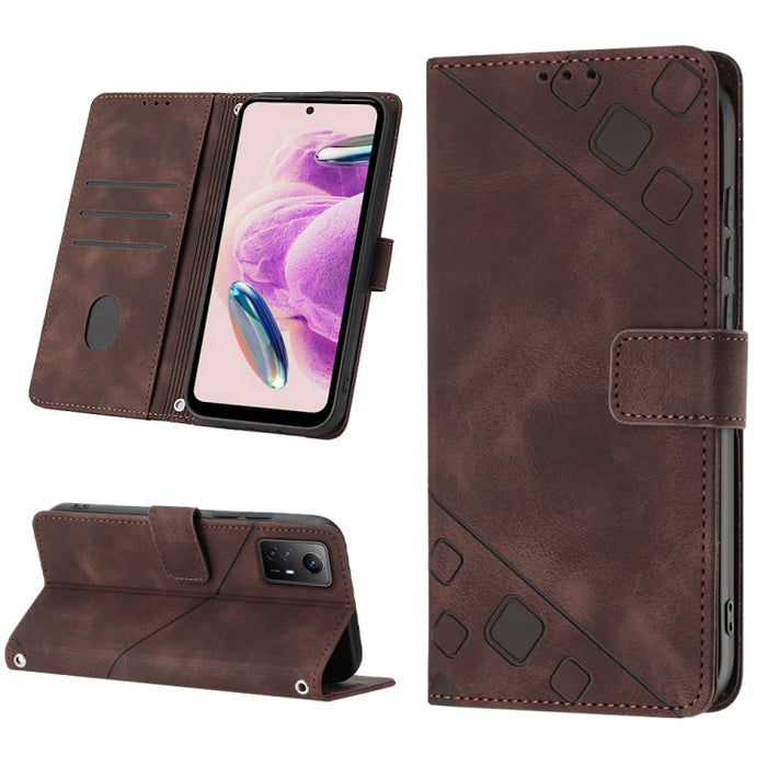Estuche para teléfono de cuero en relieve con tacto de piel, For Xiaomi Redmi K70 / K70 Pro, For Xiaomi 13T, For Xiaomi Poco F5 5G/Redmi Note 12 Turbo, For Xiaomi Poco F5 Pro 5G/Redmi K60, For Xiaomi Redmi Note 12S 4G Global, For Xiaomi Poco C51 / A2+ ...