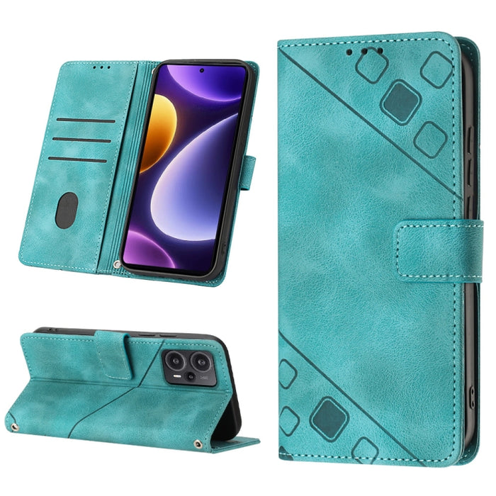 Estuche para teléfono de cuero en relieve con tacto de piel, For Xiaomi Redmi K70 / K70 Pro, For Xiaomi 13T, For Xiaomi Poco F5 5G/Redmi Note 12 Turbo, For Xiaomi Poco F5 Pro 5G/Redmi K60, For Xiaomi Redmi Note 12S 4G Global, For Xiaomi Poco C51 / A2+ ...