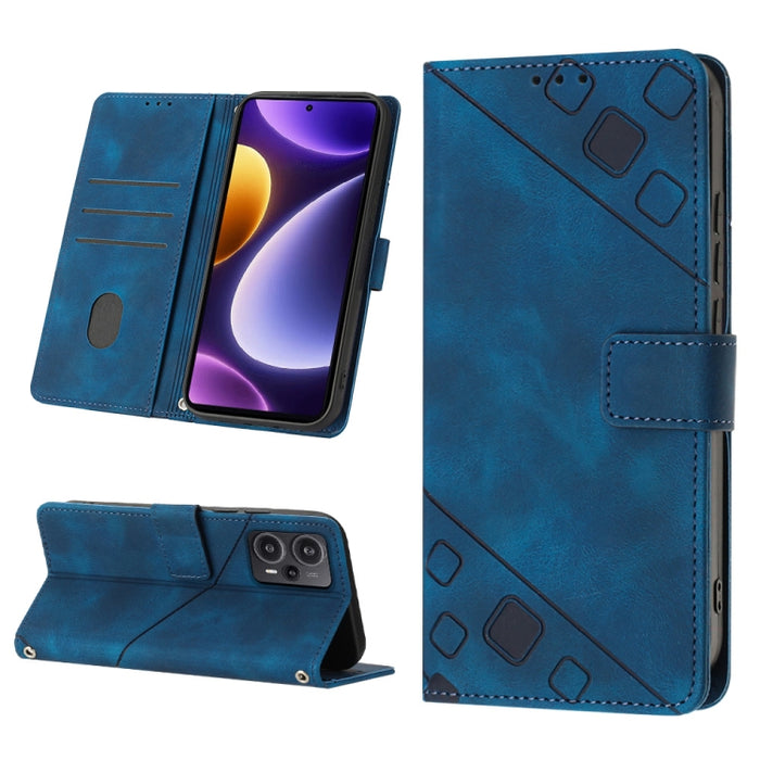 Estuche para teléfono de cuero en relieve con tacto de piel, For Xiaomi Redmi K70 / K70 Pro, For Xiaomi 13T, For Xiaomi Poco F5 5G/Redmi Note 12 Turbo, For Xiaomi Poco F5 Pro 5G/Redmi K60, For Xiaomi Redmi Note 12S 4G Global, For Xiaomi Poco C51 / A2+ ...