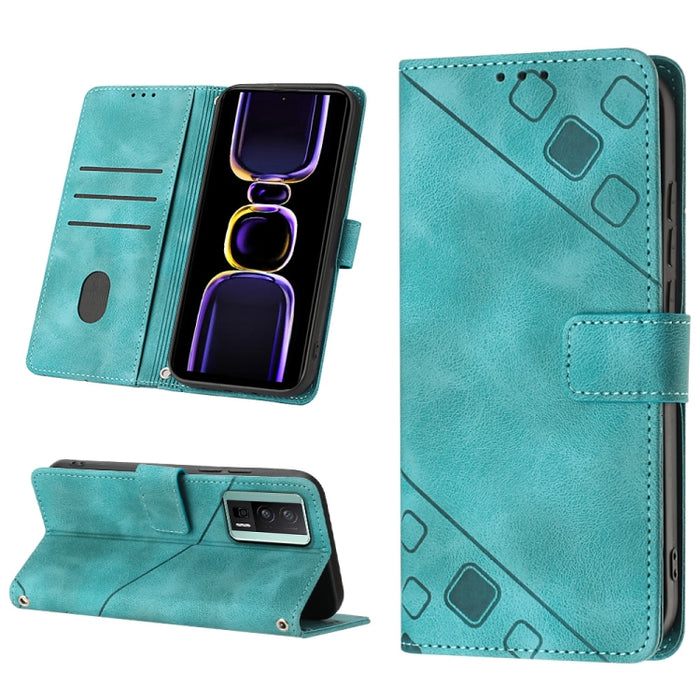Estuche para teléfono de cuero en relieve con tacto de piel, For Xiaomi Redmi K70 / K70 Pro, For Xiaomi 13T, For Xiaomi Poco F5 5G/Redmi Note 12 Turbo, For Xiaomi Poco F5 Pro 5G/Redmi K60, For Xiaomi Redmi Note 12S 4G Global, For Xiaomi Poco C51 / A2+ ...