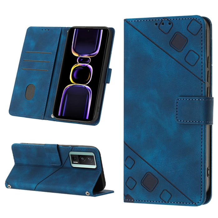 Estuche para teléfono de cuero en relieve con tacto de piel, For Xiaomi Redmi K70 / K70 Pro, For Xiaomi 13T, For Xiaomi Poco F5 5G/Redmi Note 12 Turbo, For Xiaomi Poco F5 Pro 5G/Redmi K60, For Xiaomi Redmi Note 12S 4G Global, For Xiaomi Poco C51 / A2+ ...