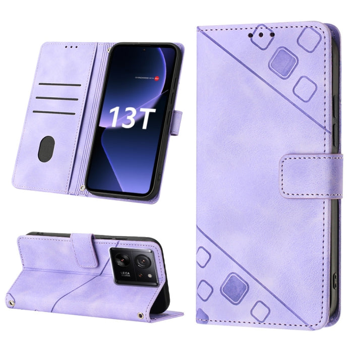 Estuche para teléfono de cuero en relieve con tacto de piel, For Xiaomi Redmi K70 / K70 Pro, For Xiaomi 13T, For Xiaomi Poco F5 5G/Redmi Note 12 Turbo, For Xiaomi Poco F5 Pro 5G/Redmi K60, For Xiaomi Redmi Note 12S 4G Global, For Xiaomi Poco C51 / A2+ ...