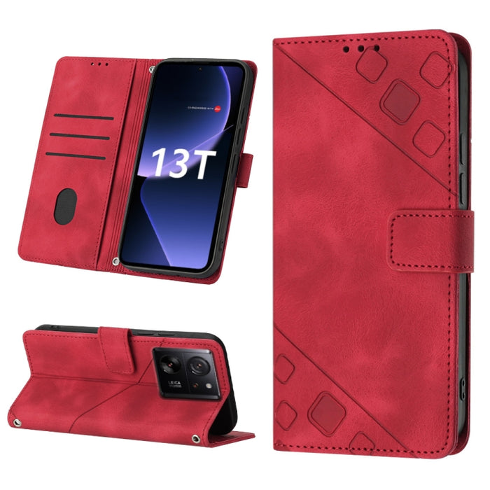 Estuche para teléfono de cuero en relieve con tacto de piel, For Xiaomi Redmi K70 / K70 Pro, For Xiaomi 13T, For Xiaomi Poco F5 5G/Redmi Note 12 Turbo, For Xiaomi Poco F5 Pro 5G/Redmi K60, For Xiaomi Redmi Note 12S 4G Global, For Xiaomi Poco C51 / A2+ ...