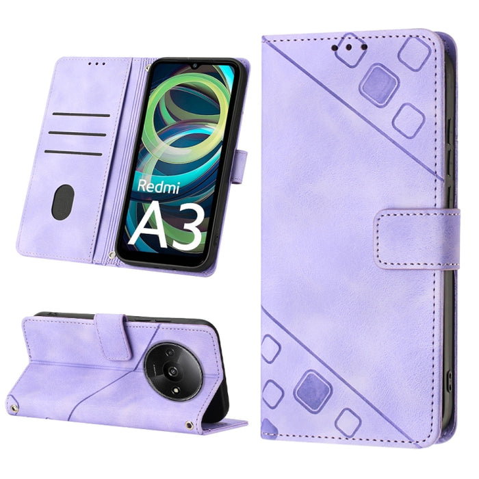 Estuche para teléfono de cuero en relieve con tacto de piel, For Xiaomi Poco F6, For Xiaomi Poco M6 Pro 4G, For Xiaomi Poco X6 Neo 5G Global, For Xiaomi Redmi A3, For Xiaomi Redmi Note 13 Pro 4G Global, For Xiaomi Redmi Note 13 4G Global               ...
