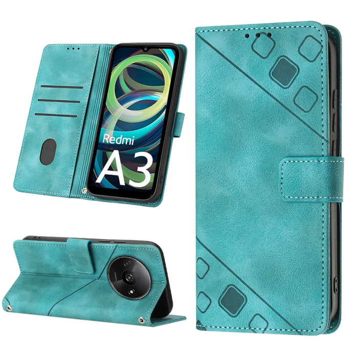 Estuche para teléfono de cuero en relieve con tacto de piel, For Xiaomi Poco F6, For Xiaomi Poco M6 Pro 4G, For Xiaomi Poco X6 Neo 5G Global, For Xiaomi Redmi A3, For Xiaomi Redmi Note 13 Pro 4G Global, For Xiaomi Redmi Note 13 4G Global               ...