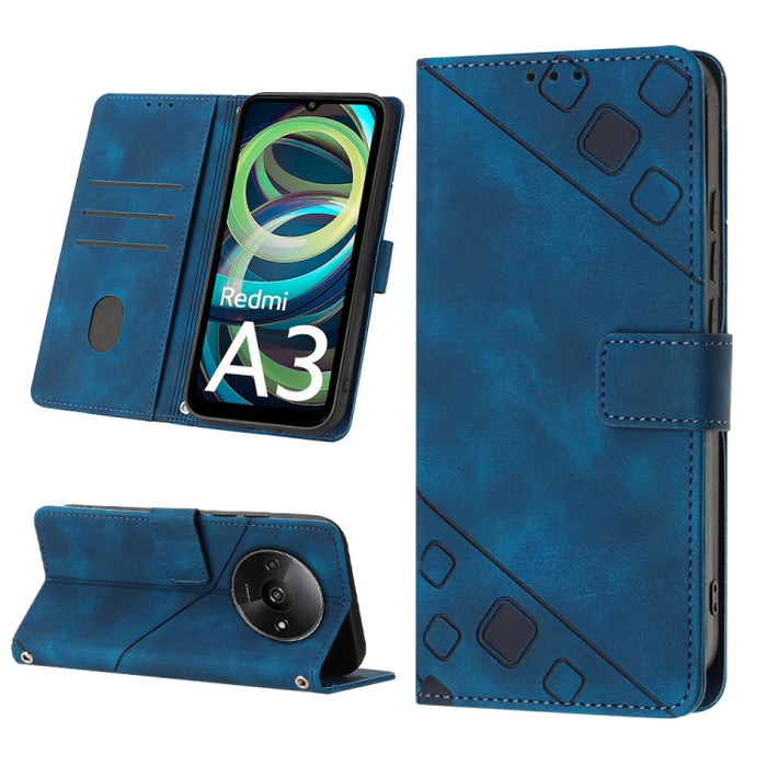 Estuche para teléfono de cuero en relieve con tacto de piel, For Xiaomi Poco F6, For Xiaomi Poco M6 Pro 4G, For Xiaomi Poco X6 Neo 5G Global, For Xiaomi Redmi A3, For Xiaomi Redmi Note 13 Pro 4G Global, For Xiaomi Redmi Note 13 4G Global               ...