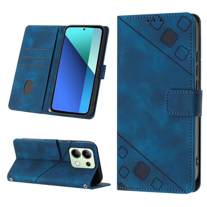 Estuche para teléfono de cuero en relieve con tacto de piel, For Xiaomi Poco F6, For Xiaomi Poco M6 Pro 4G, For Xiaomi Poco X6 Neo 5G Global, For Xiaomi Redmi A3, For Xiaomi Redmi Note 13 Pro 4G Global, For Xiaomi Redmi Note 13 4G Global               ...