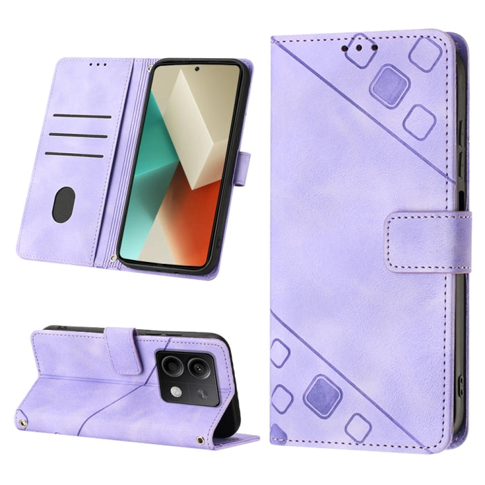 Estuche para teléfono de cuero en relieve con tacto de piel, For Xiaomi Poco F6, For Xiaomi Poco M6 Pro 4G, For Xiaomi Poco X6 Neo 5G Global, For Xiaomi Redmi A3, For Xiaomi Redmi Note 13 Pro 4G Global, For Xiaomi Redmi Note 13 4G Global               ...