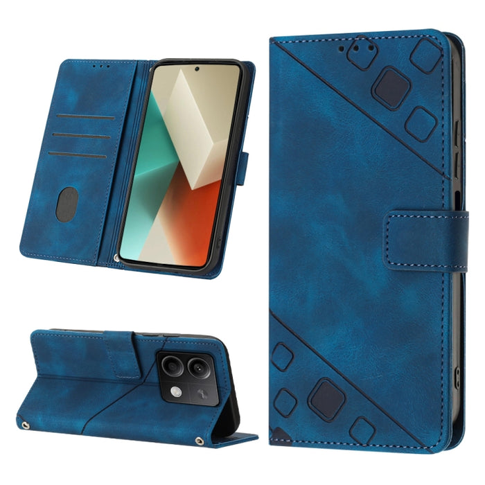 Estuche para teléfono de cuero en relieve con tacto de piel, For Xiaomi Poco F6, For Xiaomi Poco M6 Pro 4G, For Xiaomi Poco X6 Neo 5G Global, For Xiaomi Redmi A3, For Xiaomi Redmi Note 13 Pro 4G Global, For Xiaomi Redmi Note 13 4G Global               ...