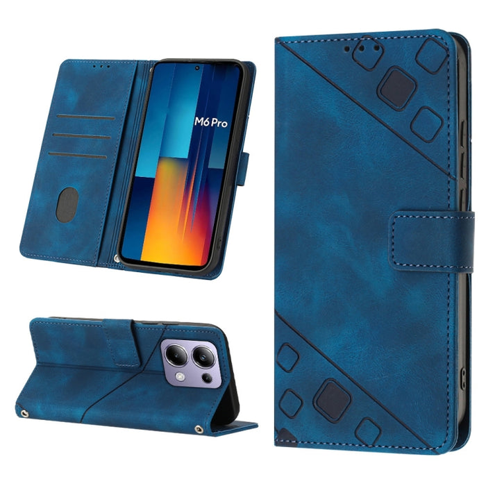 Estuche para teléfono de cuero en relieve con tacto de piel, For Xiaomi Poco F6, For Xiaomi Poco M6 Pro 4G, For Xiaomi Poco X6 Neo 5G Global, For Xiaomi Redmi A3, For Xiaomi Redmi Note 13 Pro 4G Global, For Xiaomi Redmi Note 13 4G Global               ...