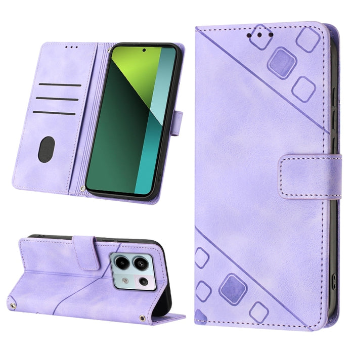 Estuche para teléfono de cuero en relieve con tacto de piel, For Xiaomi Poco F6, For Xiaomi Poco M6 Pro 4G, For Xiaomi Poco X6 Neo 5G Global, For Xiaomi Redmi A3, For Xiaomi Redmi Note 13 Pro 4G Global, For Xiaomi Redmi Note 13 4G Global               ...