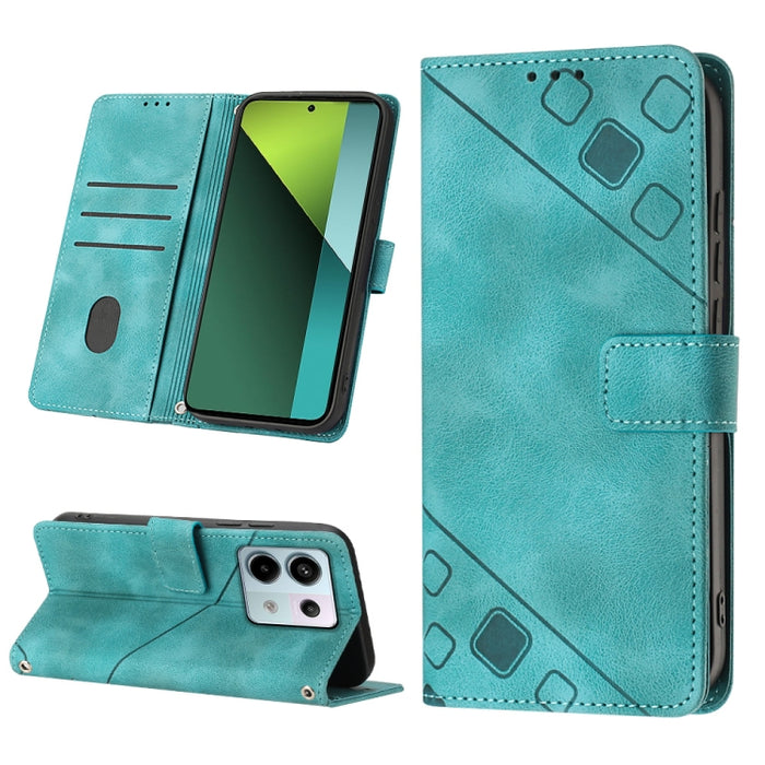 Estuche para teléfono de cuero en relieve con tacto de piel, For Xiaomi Poco F6, For Xiaomi Poco M6 Pro 4G, For Xiaomi Poco X6 Neo 5G Global, For Xiaomi Redmi A3, For Xiaomi Redmi Note 13 Pro 4G Global, For Xiaomi Redmi Note 13 4G Global               ...