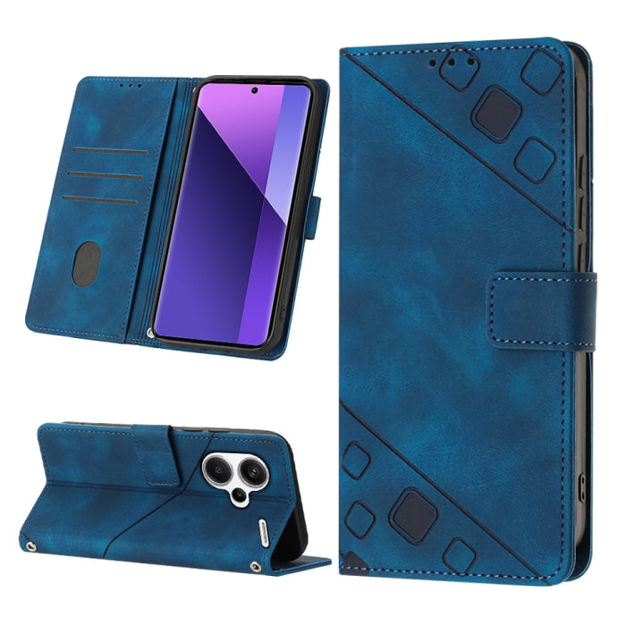 Estuche para teléfono de cuero en relieve con tacto de piel, For Xiaomi Poco F6, For Xiaomi Poco M6 Pro 4G, For Xiaomi Poco X6 Neo 5G Global, For Xiaomi Redmi A3, For Xiaomi Redmi Note 13 Pro 4G Global, For Xiaomi Redmi Note 13 4G Global               ...