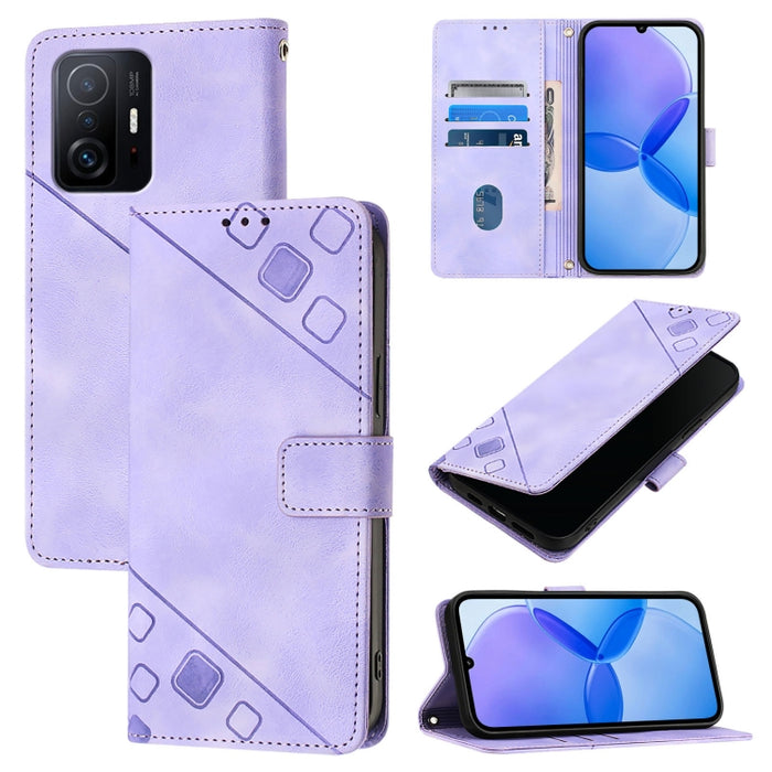 Estuche para teléfono de cuero en relieve con tacto de piel, For Xiaomi Redmi K70 / K70 Pro, For Xiaomi 13T, For Xiaomi Poco F5 5G/Redmi Note 12 Turbo, For Xiaomi Poco F5 Pro 5G/Redmi K60, For Xiaomi Redmi Note 12S 4G Global, For Xiaomi Poco C51 / A2+ ...