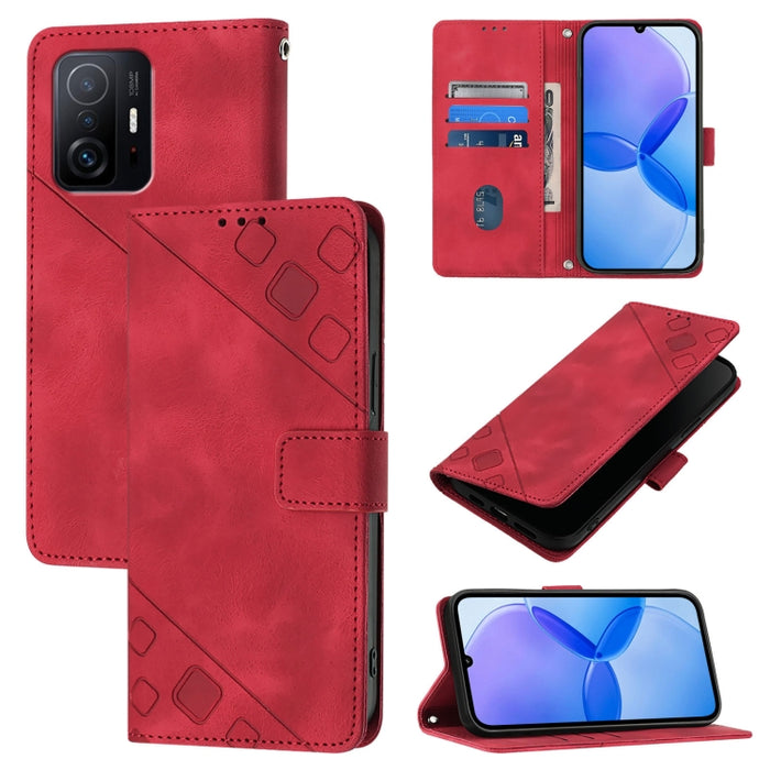 Estuche para teléfono de cuero en relieve con tacto de piel, For Xiaomi Redmi K70 / K70 Pro, For Xiaomi 13T, For Xiaomi Poco F5 5G/Redmi Note 12 Turbo, For Xiaomi Poco F5 Pro 5G/Redmi K60, For Xiaomi Redmi Note 12S 4G Global, For Xiaomi Poco C51 / A2+ ...