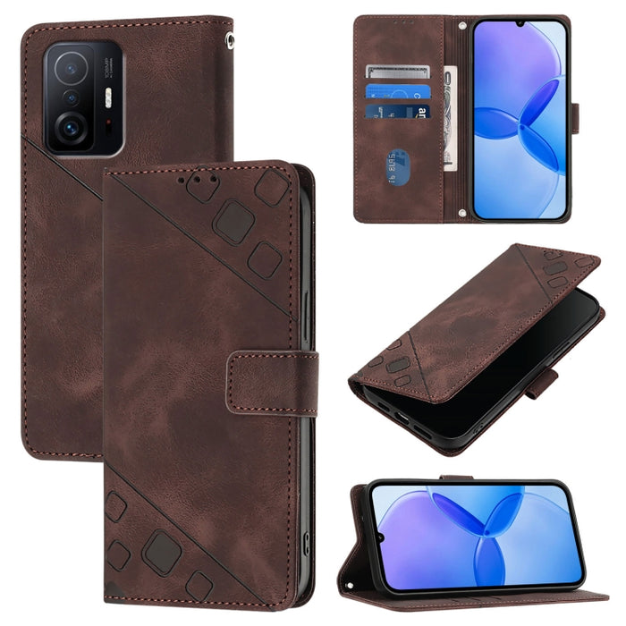 Estuche para teléfono de cuero en relieve con tacto de piel, For Xiaomi Redmi K70 / K70 Pro, For Xiaomi 13T, For Xiaomi Poco F5 5G/Redmi Note 12 Turbo, For Xiaomi Poco F5 Pro 5G/Redmi K60, For Xiaomi Redmi Note 12S 4G Global, For Xiaomi Poco C51 / A2+ ...