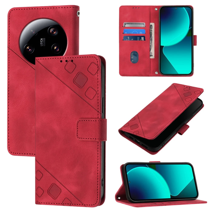 Estuche para teléfono de cuero en relieve con tacto de piel, For Xiaomi Redmi K70 / K70 Pro, For Xiaomi 13T, For Xiaomi Poco F5 5G/Redmi Note 12 Turbo, For Xiaomi Poco F5 Pro 5G/Redmi K60, For Xiaomi Redmi Note 12S 4G Global, For Xiaomi Poco C51 / A2+ ...