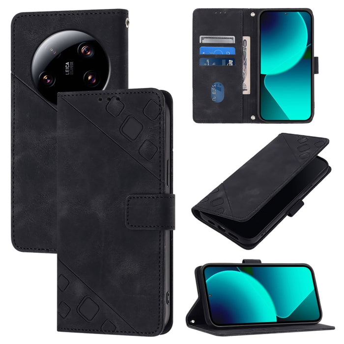 Estuche para teléfono de cuero en relieve con tacto de piel, For Xiaomi Redmi K70 / K70 Pro, For Xiaomi 13T, For Xiaomi Poco F5 5G/Redmi Note 12 Turbo, For Xiaomi Poco F5 Pro 5G/Redmi K60, For Xiaomi Redmi Note 12S 4G Global, For Xiaomi Poco C51 / A2+ ...