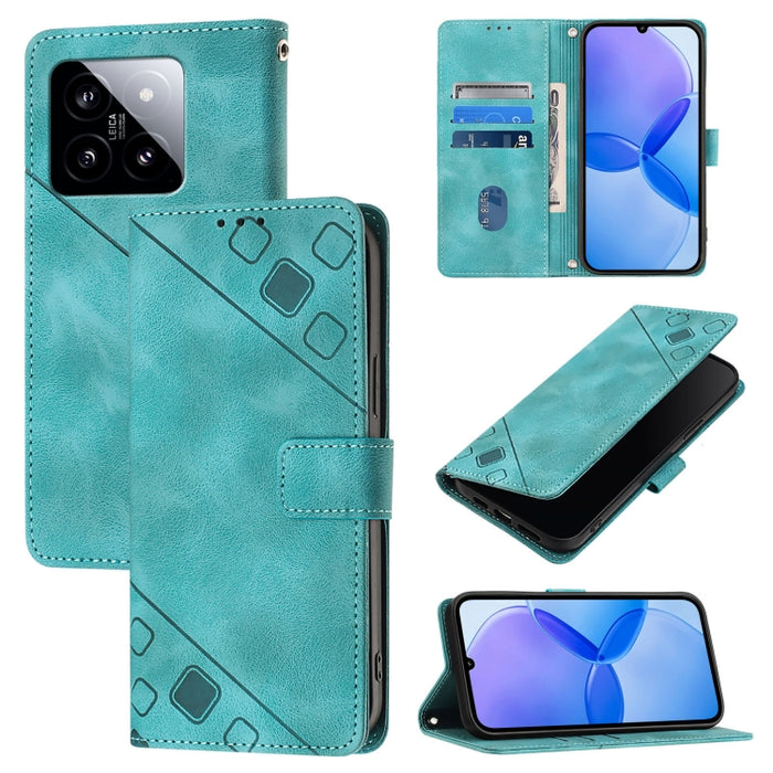 Estuche para teléfono de cuero en relieve con tacto de piel, For Xiaomi Poco F6, For Xiaomi Poco M6 Pro 4G, For Xiaomi Poco X6 Neo 5G Global, For Xiaomi Redmi A3, For Xiaomi Redmi Note 13 Pro 4G Global, For Xiaomi Redmi Note 13 4G Global               ...