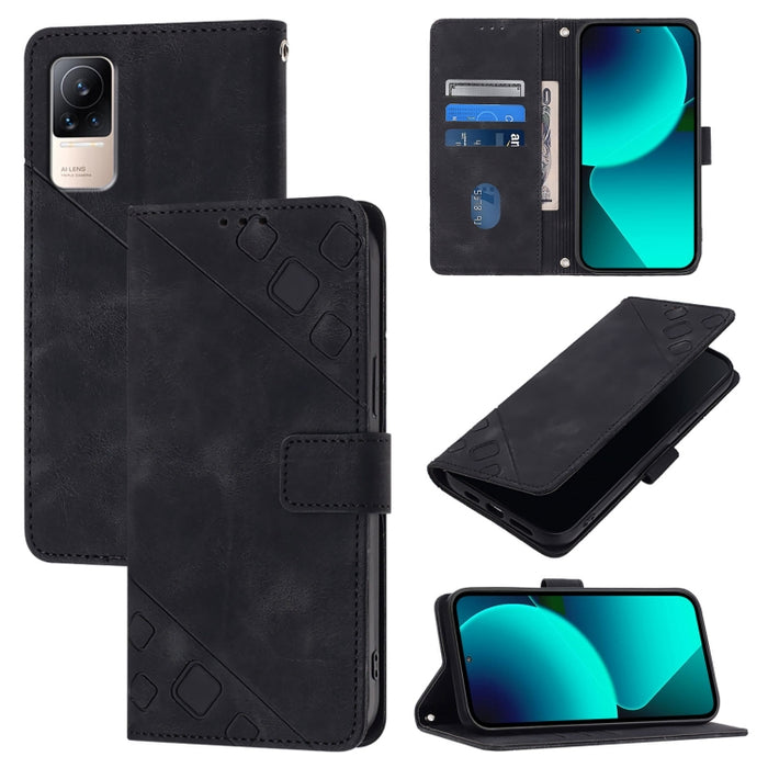 Estuche para teléfono de cuero en relieve con tacto de piel, For Xiaomi Redmi K70 / K70 Pro, For Xiaomi 13T, For Xiaomi Poco F5 5G/Redmi Note 12 Turbo, For Xiaomi Poco F5 Pro 5G/Redmi K60, For Xiaomi Redmi Note 12S 4G Global, For Xiaomi Poco C51 / A2+ ...