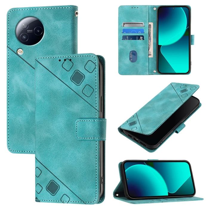 Estuche para teléfono de cuero en relieve con tacto de piel, For Xiaomi Redmi K70 / K70 Pro, For Xiaomi 13T, For Xiaomi Poco F5 5G/Redmi Note 12 Turbo, For Xiaomi Poco F5 Pro 5G/Redmi K60, For Xiaomi Redmi Note 12S 4G Global, For Xiaomi Poco C51 / A2+ ...