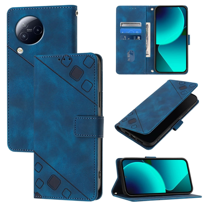 Estuche para teléfono de cuero en relieve con tacto de piel, For Xiaomi Redmi K70 / K70 Pro, For Xiaomi 13T, For Xiaomi Poco F5 5G/Redmi Note 12 Turbo, For Xiaomi Poco F5 Pro 5G/Redmi K60, For Xiaomi Redmi Note 12S 4G Global, For Xiaomi Poco C51 / A2+ ...