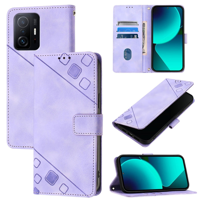 Estuche para teléfono de cuero en relieve con tacto de piel, For Xiaomi Redmi 9A / 9i / 9AT, For Xiaomi Poco M2 Global / Redmi 9, For Xiaomi Poco M3 Pro 5G / Redmi Note 10 5G, For Xiaomi Poco X3 GT, For Xiaomi Poco F3 / Redmi K40 / K40 Pro             ...