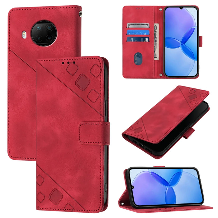 Estuche para teléfono de cuero en relieve con tacto de piel, For Xiaomi Redmi 9A / 9i / 9AT, For Xiaomi Poco M2 Global / Redmi 9, For Xiaomi Poco M3 Pro 5G / Redmi Note 10 5G, For Xiaomi Poco X3 GT, For Xiaomi Poco F3 / Redmi K40 / K40 Pro             ...