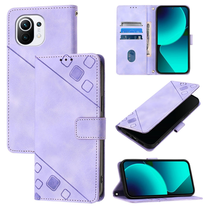 Estuche para teléfono de cuero en relieve con tacto de piel, For Xiaomi Redmi 9A / 9i / 9AT, For Xiaomi Poco M2 Global / Redmi 9, For Xiaomi Poco M3 Pro 5G / Redmi Note 10 5G, For Xiaomi Poco X3 GT, For Xiaomi Poco F3 / Redmi K40 / K40 Pro             ...