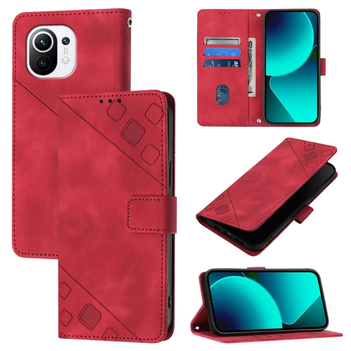 Estuche para teléfono de cuero en relieve con tacto de piel, For Xiaomi Redmi 9A / 9i / 9AT, For Xiaomi Poco M2 Global / Redmi 9, For Xiaomi Poco M3 Pro 5G / Redmi Note 10 5G, For Xiaomi Poco X3 GT, For Xiaomi Poco F3 / Redmi K40 / K40 Pro             ...