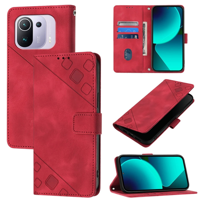 Estuche para teléfono de cuero en relieve con tacto de piel, For Xiaomi Redmi 9A / 9i / 9AT, For Xiaomi Poco M2 Global / Redmi 9, For Xiaomi Poco M3 Pro 5G / Redmi Note 10 5G, For Xiaomi Poco X3 GT, For Xiaomi Poco F3 / Redmi K40 / K40 Pro             ...