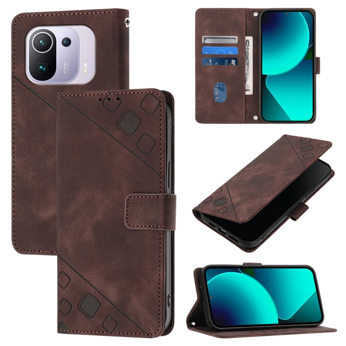 Estuche para teléfono de cuero en relieve con tacto de piel, For Xiaomi Redmi 9A / 9i / 9AT, For Xiaomi Poco M2 Global / Redmi 9, For Xiaomi Poco M3 Pro 5G / Redmi Note 10 5G, For Xiaomi Poco X3 GT, For Xiaomi Poco F3 / Redmi K40 / K40 Pro             ...