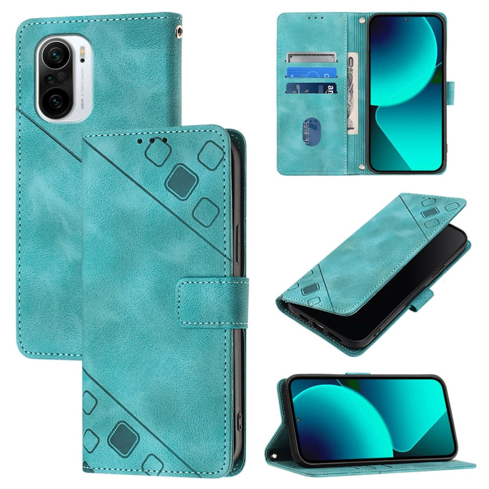 Estuche para teléfono de cuero en relieve con tacto de piel, For Xiaomi Redmi 9A / 9i / 9AT, For Xiaomi Poco M2 Global / Redmi 9, For Xiaomi Poco M3 Pro 5G / Redmi Note 10 5G, For Xiaomi Poco X3 GT, For Xiaomi Poco F3 / Redmi K40 / K40 Pro             ...