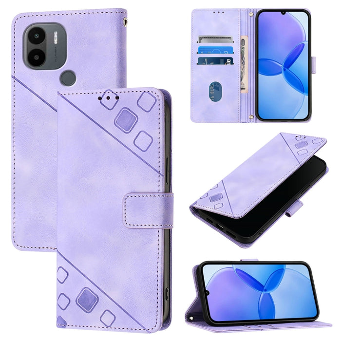 Estuche para teléfono de cuero en relieve con tacto de piel, For Xiaomi Redmi K70 / K70 Pro, For Xiaomi 13T, For Xiaomi Poco F5 5G/Redmi Note 12 Turbo, For Xiaomi Poco F5 Pro 5G/Redmi K60, For Xiaomi Redmi Note 12S 4G Global, For Xiaomi Poco C51 / A2+ ...