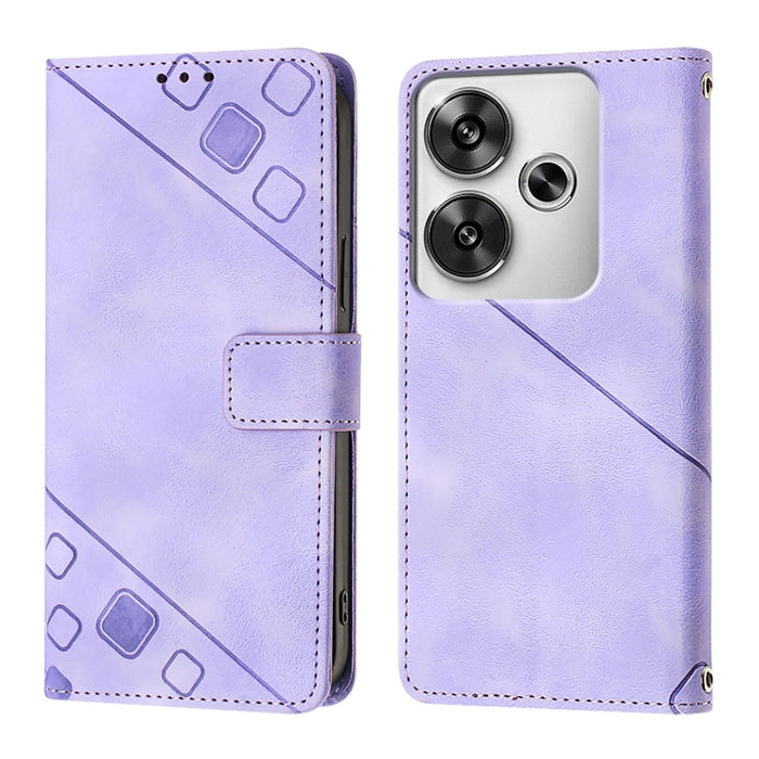 Estuche para teléfono de cuero en relieve con tacto de piel, For Xiaomi Poco F6, For Xiaomi Poco M6 Pro 4G, For Xiaomi Poco X6 Neo 5G Global, For Xiaomi Redmi A3, For Xiaomi Redmi Note 13 Pro 4G Global, For Xiaomi Redmi Note 13 4G Global               ...