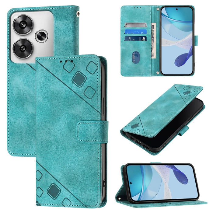 Estuche para teléfono de cuero en relieve con tacto de piel, For Xiaomi Poco F6, For Xiaomi Poco M6 Pro 4G, For Xiaomi Poco X6 Neo 5G Global, For Xiaomi Redmi A3, For Xiaomi Redmi Note 13 Pro 4G Global, For Xiaomi Redmi Note 13 4G Global               ...