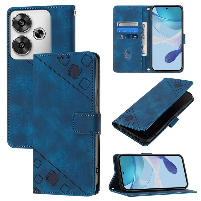 Estuche para teléfono de cuero en relieve con tacto de piel, For Xiaomi Poco F6, For Xiaomi Poco M6 Pro 4G, For Xiaomi Poco X6 Neo 5G Global, For Xiaomi Redmi A3, For Xiaomi Redmi Note 13 Pro 4G Global, For Xiaomi Redmi Note 13 4G Global               ...