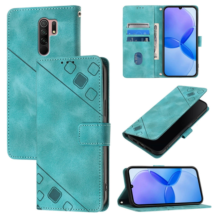 Estuche para teléfono de cuero en relieve con tacto de piel, For Xiaomi Redmi 9A / 9i / 9AT, For Xiaomi Poco M2 Global / Redmi 9, For Xiaomi Poco M3 Pro 5G / Redmi Note 10 5G, For Xiaomi Poco X3 GT, For Xiaomi Poco F3 / Redmi K40 / K40 Pro             ...