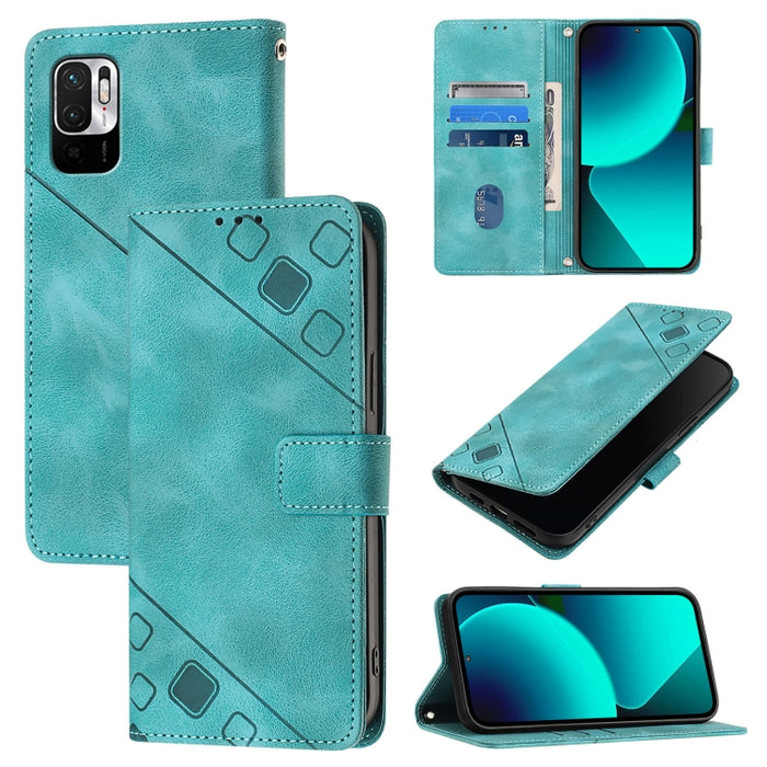 Estuche para teléfono de cuero en relieve con tacto de piel, For Xiaomi Redmi 9A / 9i / 9AT, For Xiaomi Poco M2 Global / Redmi 9, For Xiaomi Poco M3 Pro 5G / Redmi Note 10 5G, For Xiaomi Poco X3 GT, For Xiaomi Poco F3 / Redmi K40 / K40 Pro             ...