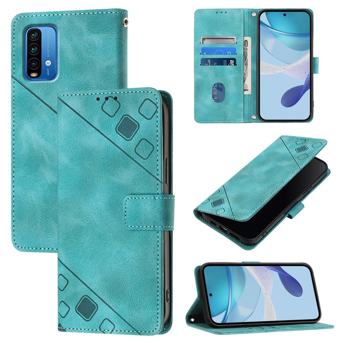 Estuche para teléfono de cuero en relieve con tacto de piel, For Xiaomi Redmi 9A / 9i / 9AT, For Xiaomi Poco M2 Global / Redmi 9, For Xiaomi Poco M3 Pro 5G / Redmi Note 10 5G, For Xiaomi Poco X3 GT, For Xiaomi Poco F3 / Redmi K40 / K40 Pro             ...