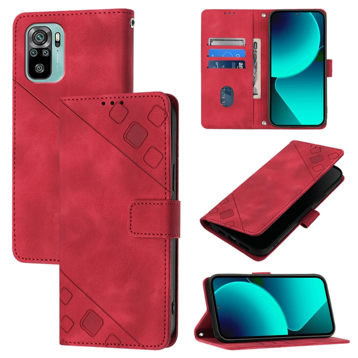 Estuche para teléfono de cuero en relieve con tacto de piel, For Xiaomi Redmi K70 / K70 Pro, For Xiaomi 13T, For Xiaomi Poco F5 5G/Redmi Note 12 Turbo, For Xiaomi Poco F5 Pro 5G/Redmi K60, For Xiaomi Redmi Note 12S 4G Global, For Xiaomi Poco C51 / A2+ ...