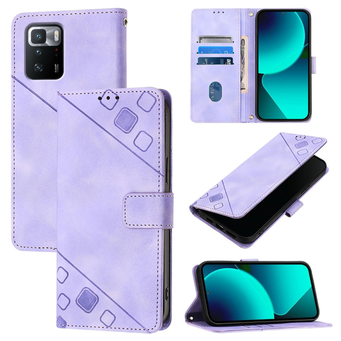 Estuche para teléfono de cuero en relieve con tacto de piel, For Xiaomi Redmi 9A / 9i / 9AT, For Xiaomi Poco M2 Global / Redmi 9, For Xiaomi Poco M3 Pro 5G / Redmi Note 10 5G, For Xiaomi Poco X3 GT, For Xiaomi Poco F3 / Redmi K40 / K40 Pro             ...