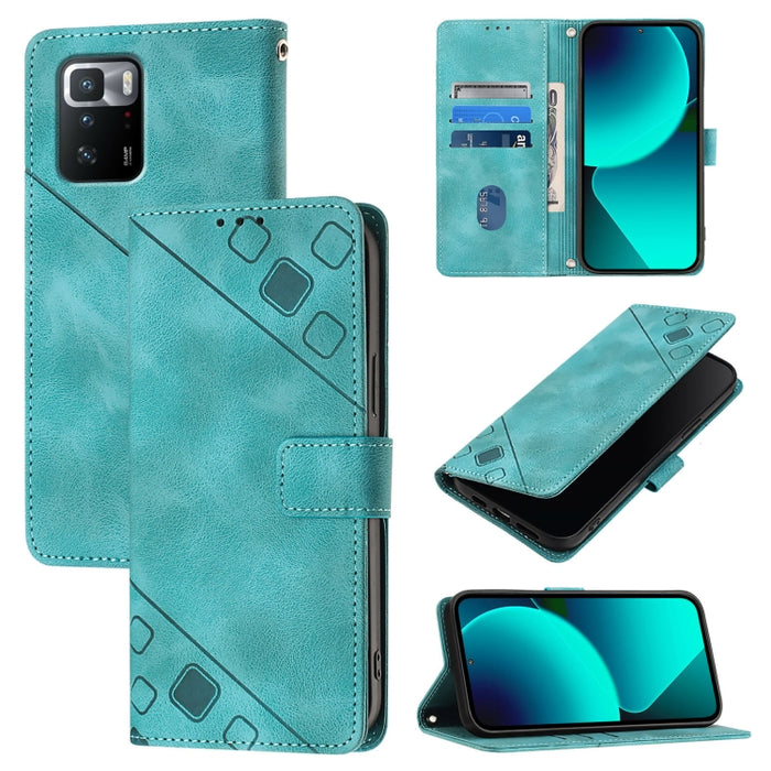 Estuche para teléfono de cuero en relieve con tacto de piel, For Xiaomi Redmi 9A / 9i / 9AT, For Xiaomi Poco M2 Global / Redmi 9, For Xiaomi Poco M3 Pro 5G / Redmi Note 10 5G, For Xiaomi Poco X3 GT, For Xiaomi Poco F3 / Redmi K40 / K40 Pro             ...