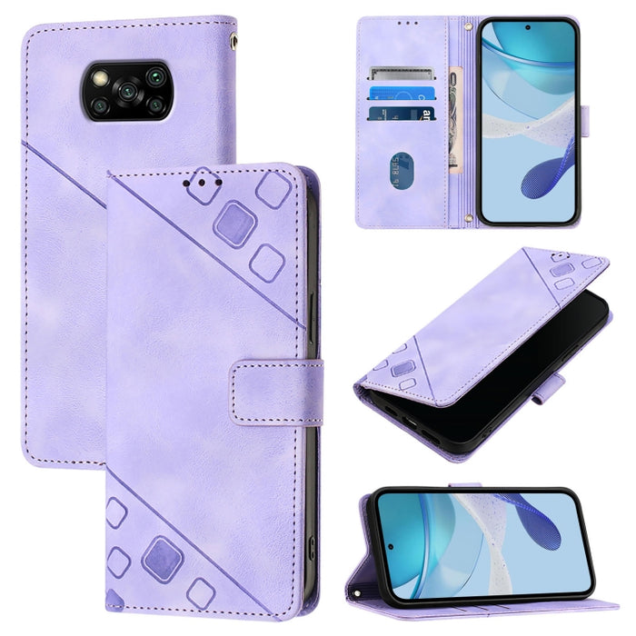 Estuche para teléfono de cuero en relieve con tacto de piel, For Xiaomi Redmi 9A / 9i / 9AT, For Xiaomi Poco M2 Global / Redmi 9, For Xiaomi Poco M3 Pro 5G / Redmi Note 10 5G, For Xiaomi Poco X3 GT, For Xiaomi Poco F3 / Redmi K40 / K40 Pro             ...