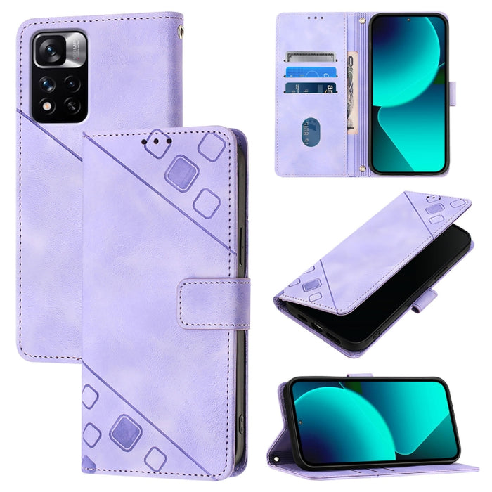 Estuche para teléfono de cuero en relieve con tacto de piel, For Xiaomi Redmi K70 / K70 Pro, For Xiaomi 13T, For Xiaomi Poco F5 5G/Redmi Note 12 Turbo, For Xiaomi Poco F5 Pro 5G/Redmi K60, For Xiaomi Redmi Note 12S 4G Global, For Xiaomi Poco C51 / A2+ ...