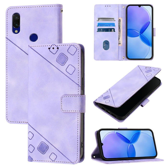 Estuche para teléfono de cuero en relieve con tacto de piel, For Xiaomi Mi 10 Lite 5G, For Xiaomi Redmi 8 / Redmi 8A, For Xiaomi Mi CC9 / Mi 9 Lite, For Xiaomi Redmi Note 8, For Xiaomi Redmi Note 8 Pro, For Xiaomi Mi CC9e / Mi A3                       ...
